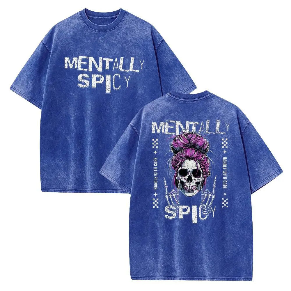 Fiery Soul" Skull — Satirical Dark Humor T-Shirt, Fun & Sarcastic Mom Gift, Mother's Day Present TShirt