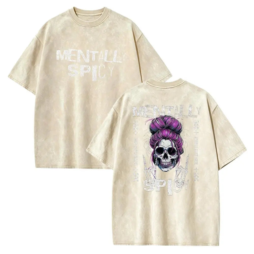 Fiery Soul" Skull — Satirical Dark Humor T-Shirt, Fun & Sarcastic Mom Gift, Mother's Day Present TShirt