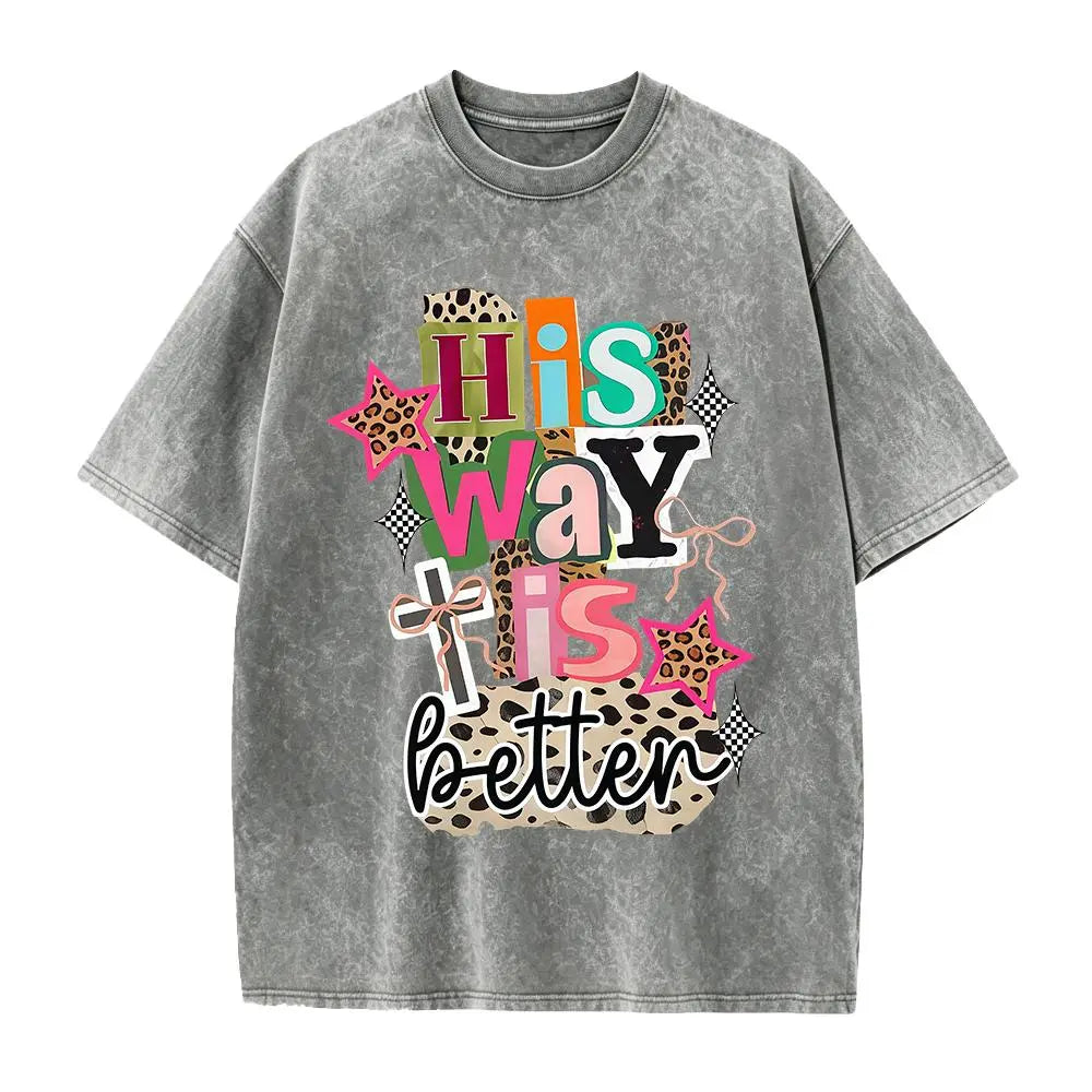 His Way Is Better Shirt, Christian Leopard Shirt, Christian Cross Tee, Religious Gifts, Bible Verse Tee, Jesus Lover Gift