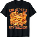 Men's Casual Funny Hot Dog Meme T-Shirt - "Call Me The Vet" Phrase, Funny Shirts, Menswear Gifts for Humor Fans