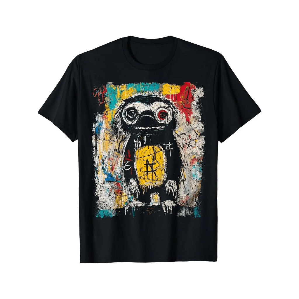 T-Shirt Featuring a Sloth in a 90S Graffiti Pop Art Style
