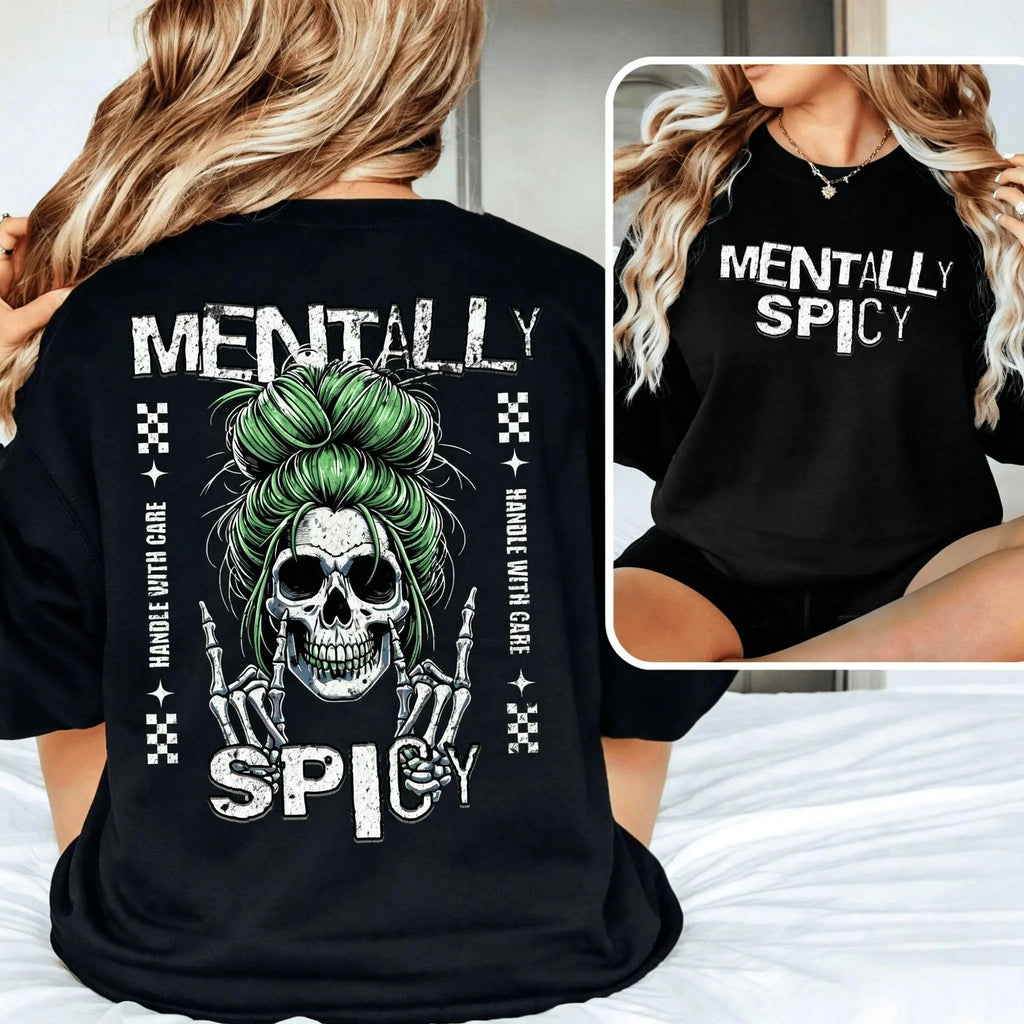 Fiery Soul" Skull — Satirical Dark Humor T-Shirt, Fun & Sarcastic Mom Gift, Mother's Day Present TShirt