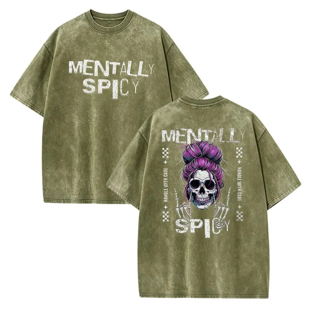 Fiery Soul" Skull — Satirical Dark Humor T-Shirt, Fun & Sarcastic Mom Gift, Mother's Day Present TShirt