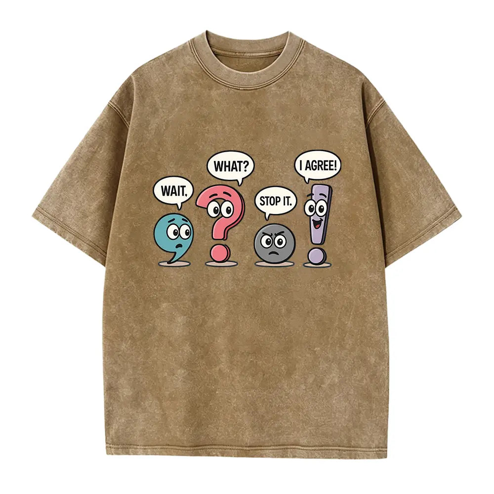Funny Grammar Teacher Shirt, Punctuation Shirt, English Teacher Gift, Wait What Stop It I Agree Shirt, Teachers Day Gift, Back To School