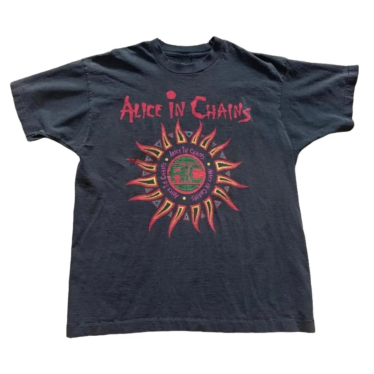 Vintage 90s Alice In Chains Sun Shirt - Grunge Rock Band Tee Short Sleeve Band Music Merch Vintage, Gift for Men Women Unisex  Aesthetic Boho Graphic Tshirt Tee Top Womenswear Streetwear Summer CasualTshirt