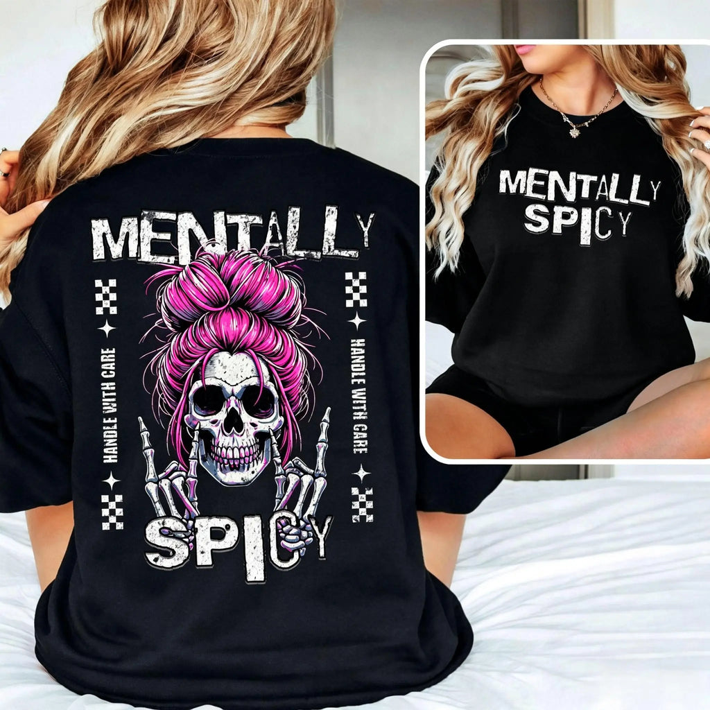 Fiery Soul" Skull — Satirical Dark Humor T-Shirt, Fun & Sarcastic Mom Gift, Mother's Day Present TShirt