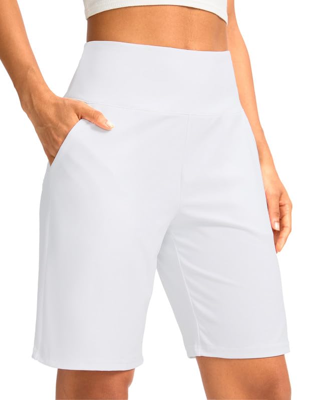 G Gradual Women's Bermuda Long Shorts with Pockets 9"/7"/5" High Waisted Shorts for Women Walking Athletic Workout