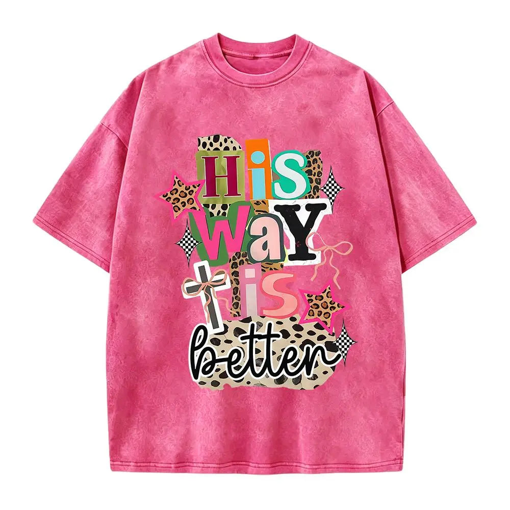 His Way Is Better Shirt, Christian Leopard Shirt, Christian Cross Tee, Religious Gifts, Bible Verse Tee, Jesus Lover Gift