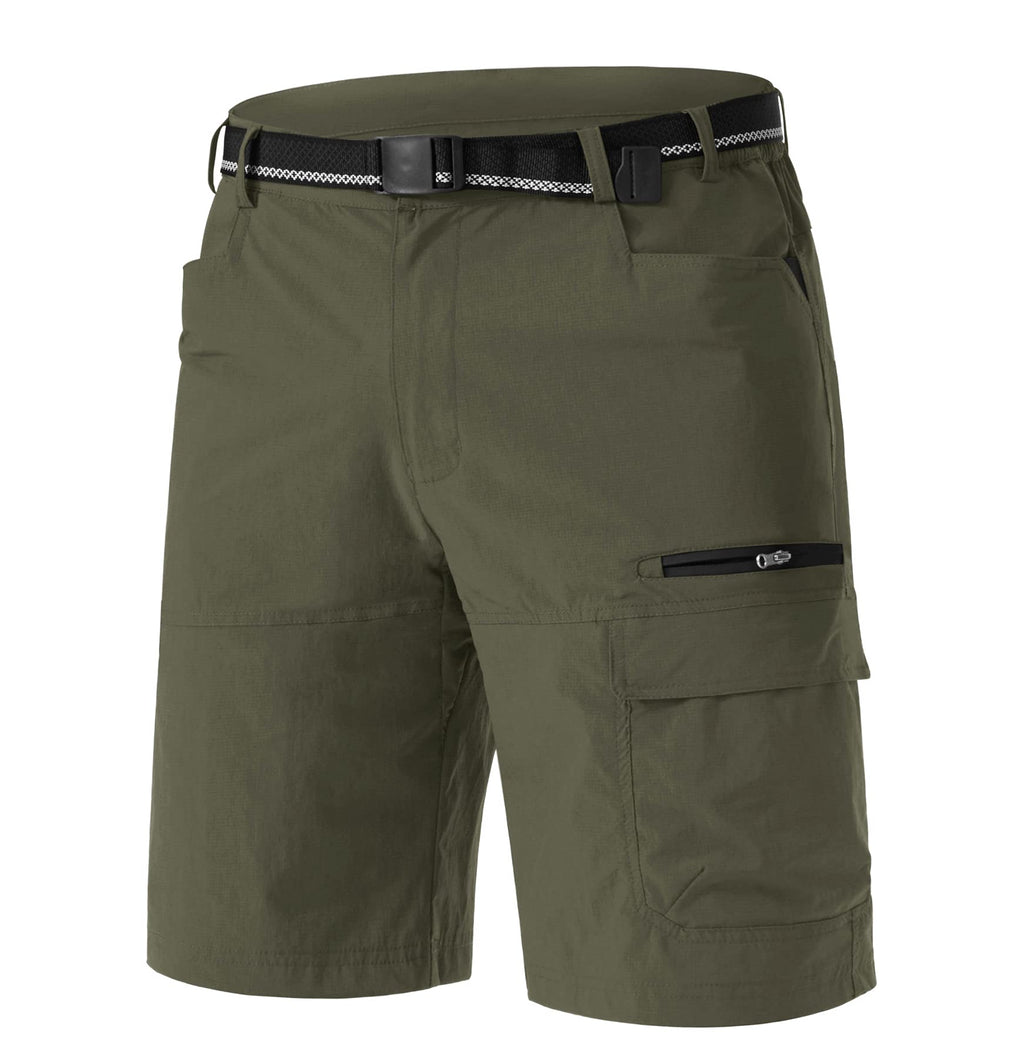 TACVASEN Men's Summer Outdoor Shorts Quick Dry Water Resistant Cargo Casual Golf Work Hiking Shorts (NO Belt)