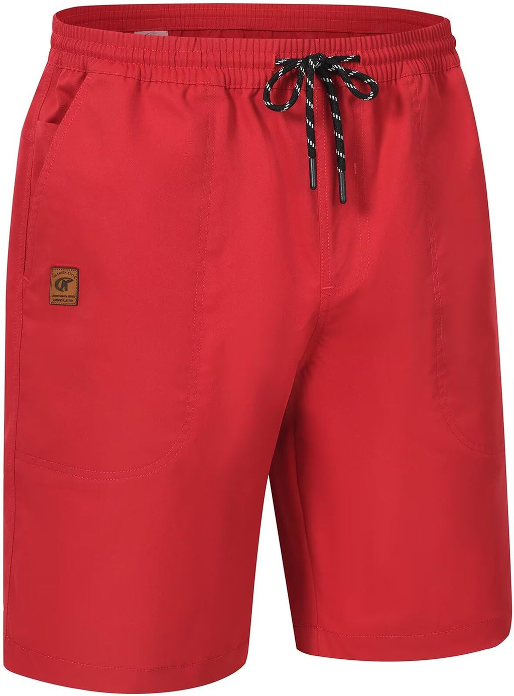 QPNGRP Men's Stretch Waist Casual Shorts with 5 Pockets Include 1 Zipper Pocket