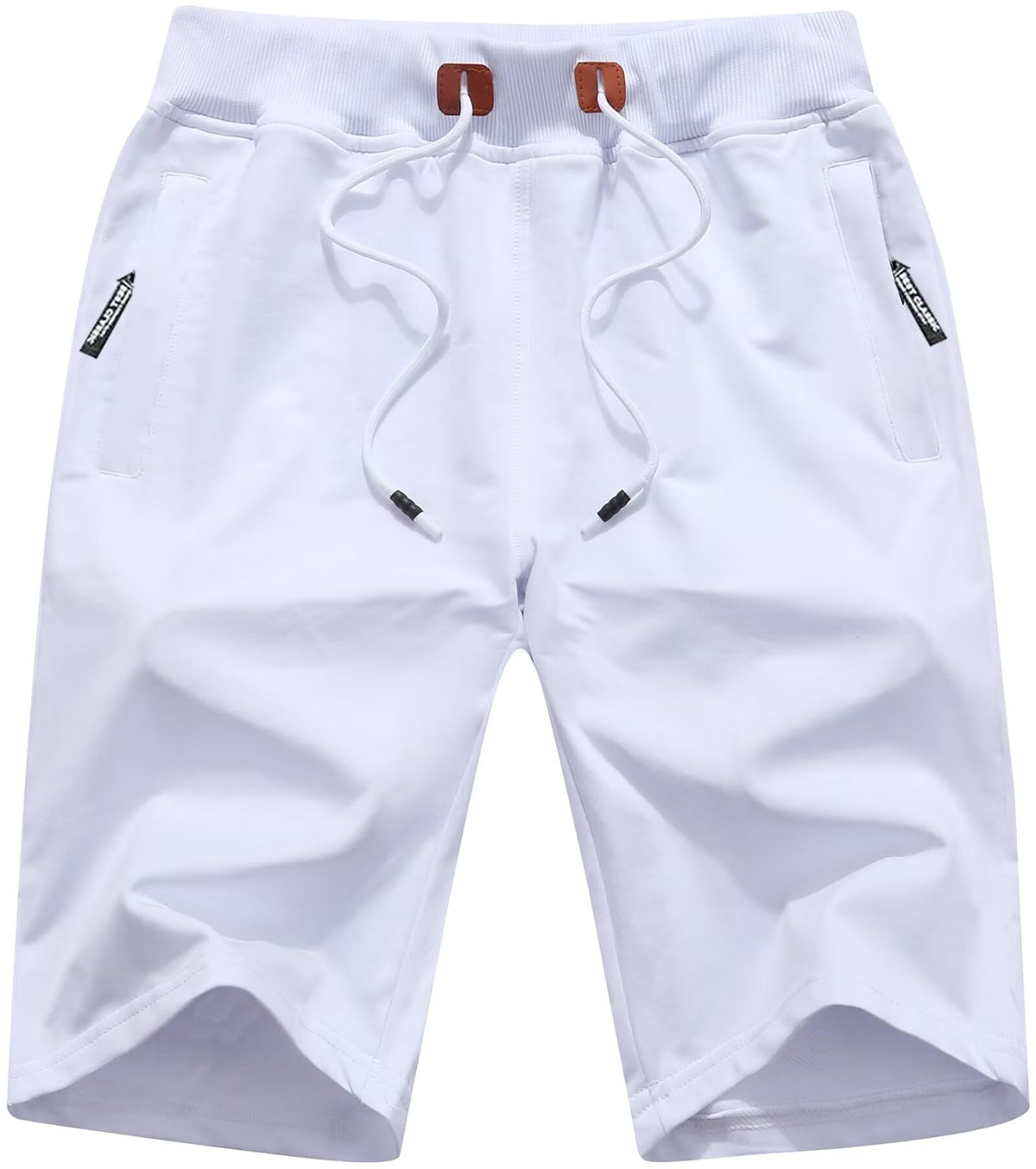 QPNGRP Mens Shorts Casual Drawstring Zipper Pockets Elastic Waist