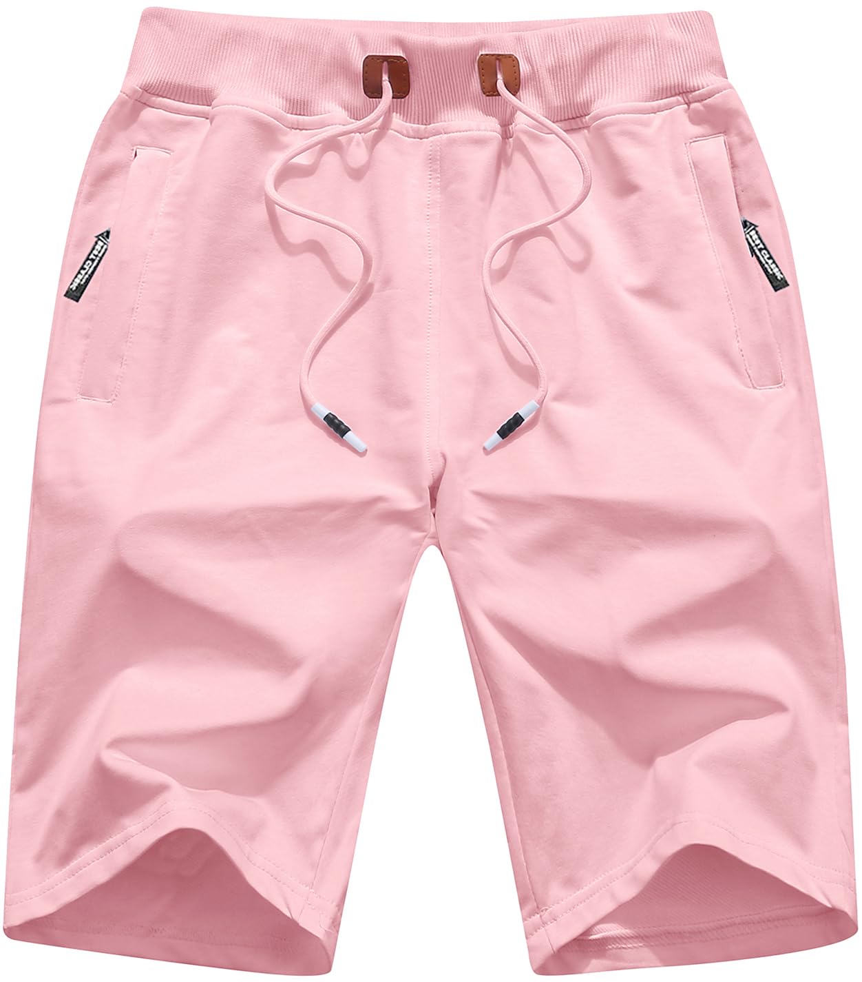 QPNGRP Mens Shorts Casual Drawstring Zipper Pockets Elastic Waist
