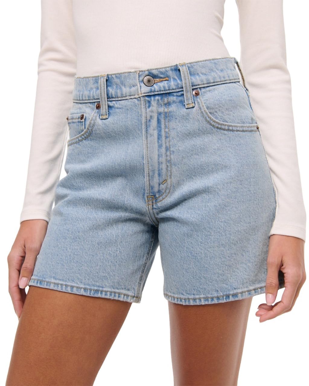 DGRPI Women's Ripped Denim Shorts Mid Rise Summer Hot Raw Hem Casual Jean Shorts