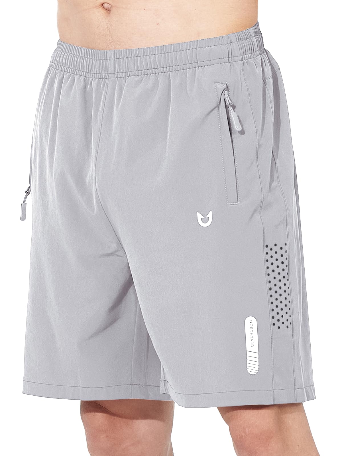 NORTHYARD Men's Athletic Running Shorts Gym Workout 7"/9"/5" Quick Dry Lightweight Sports Basketball Tennis 3 Zipper Pockets
