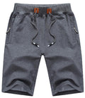QPNGRP Mens Shorts Casual Drawstring Zipper Pockets Elastic Waist