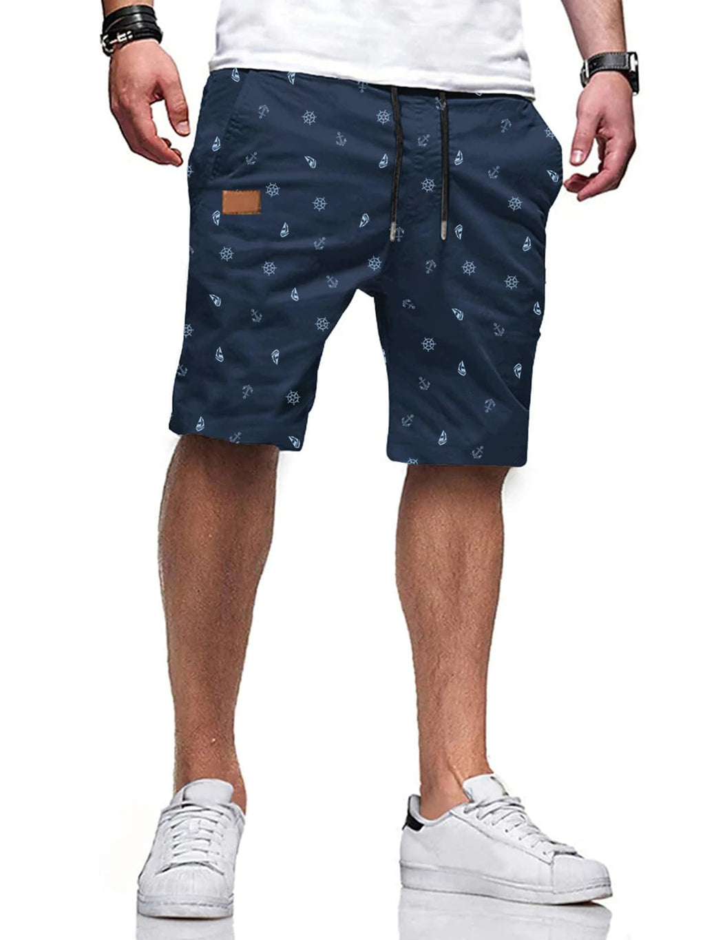 JMIERR Mens Cotton Stretch Shorts Casual Drawstring Twill Chino Shorts | Drawstring Waist, Phone Pockets, Golf, Summer Beach Cruise Outfits, Machine Wash