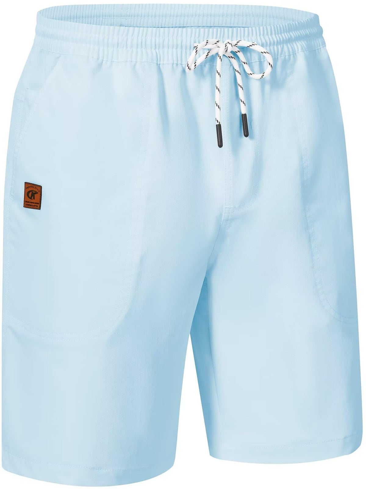 QPNGRP Men's Stretch Waist Casual Shorts with 5 Pockets Include 1 Zipper Pocket