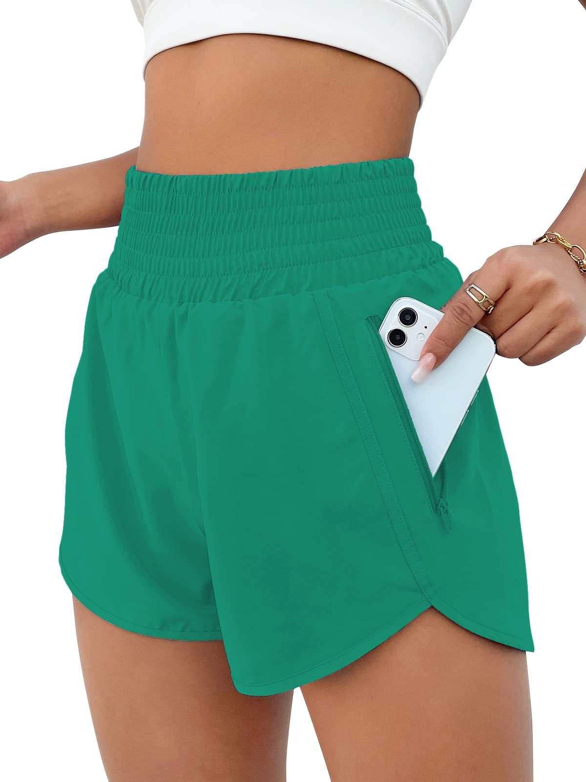 BMJL Women's Athletic Shorts High Waisted Running Short Pocket 2.5" Sporty Shorts Gym Workout Shorts