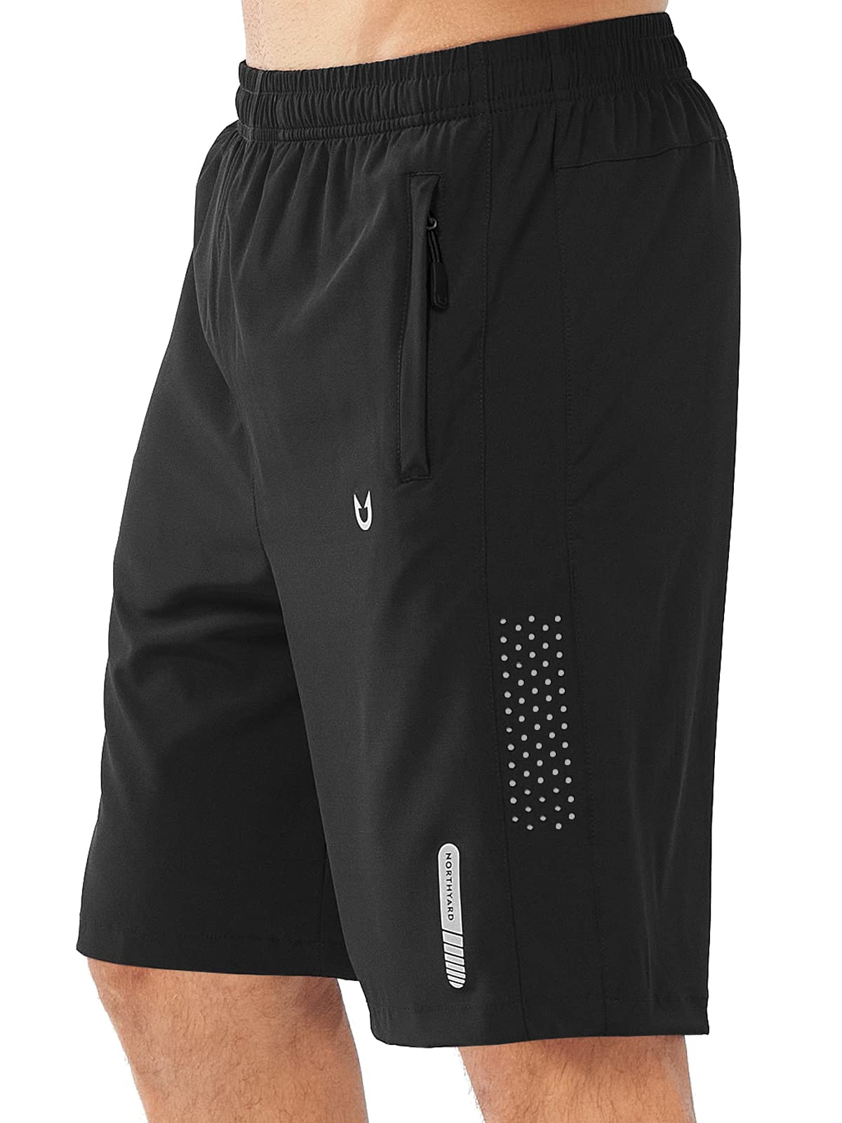 NORTHYARD Men's Athletic Running Shorts Gym Workout 7"/9"/5" Quick Dry Lightweight Sports Basketball Tennis 3 Zipper Pockets