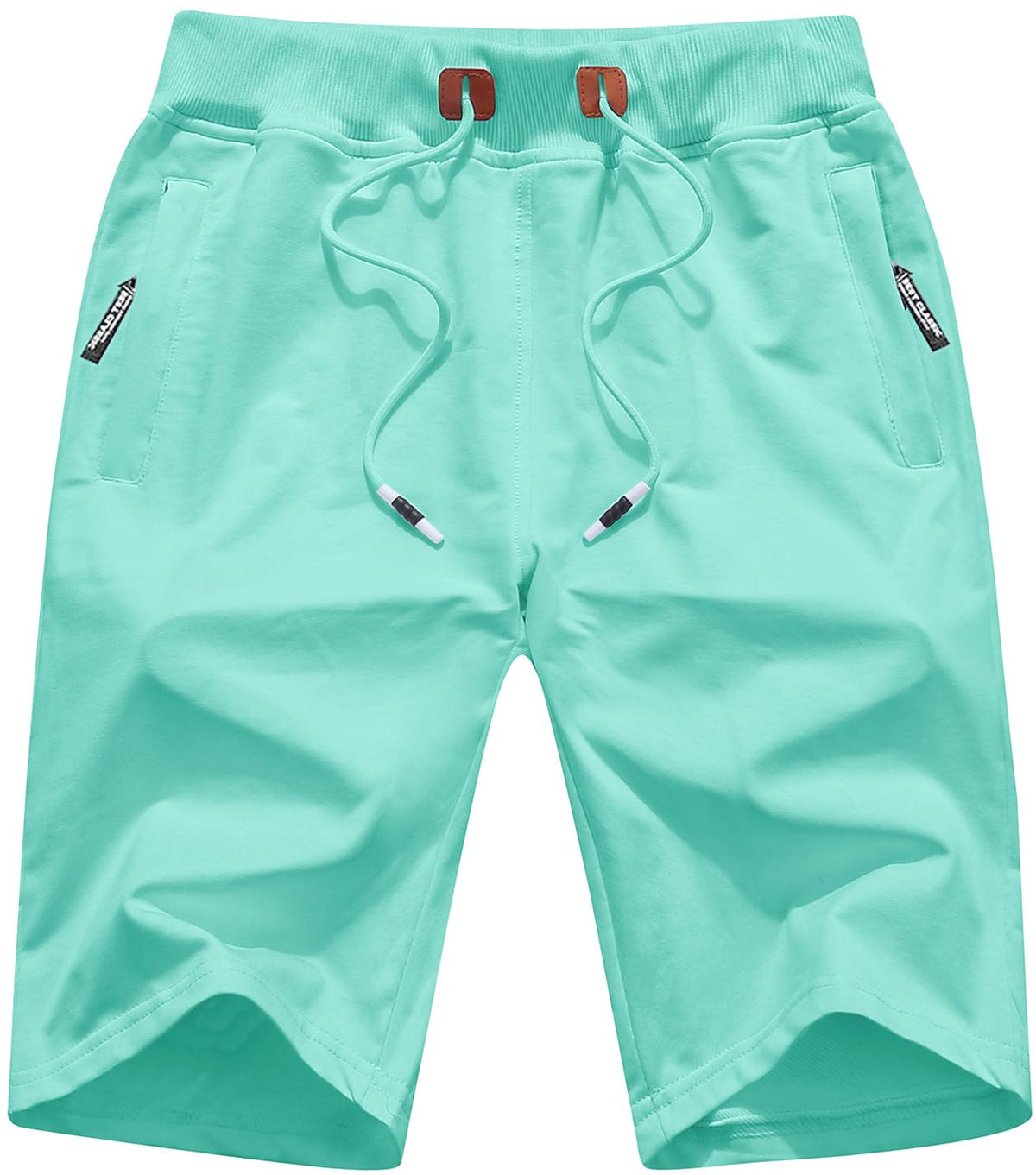 QPNGRP Mens Shorts Casual Drawstring Zipper Pockets Elastic Waist