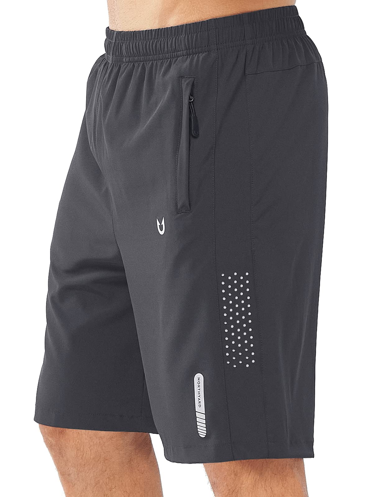 NORTHYARD Men's Athletic Running Shorts Gym Workout 7"/9"/5" Quick Dry Lightweight Sports Basketball Tennis 3 Zipper Pockets