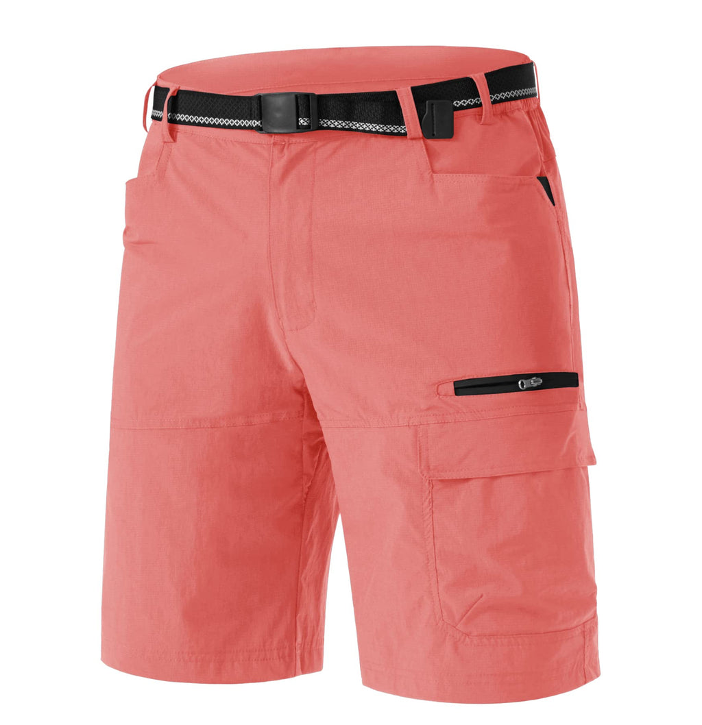 TACVASEN Men's Summer Outdoor Shorts Quick Dry Water Resistant Cargo Casual Golf Work Hiking Shorts (NO Belt)