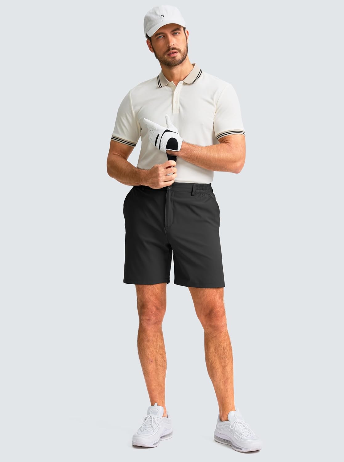 G Gradual Men's Casual Shorts 7" Lightweight Golf Shorts for Men Stretch with 3 Pockets Quick Dry Breathable Work Shorts