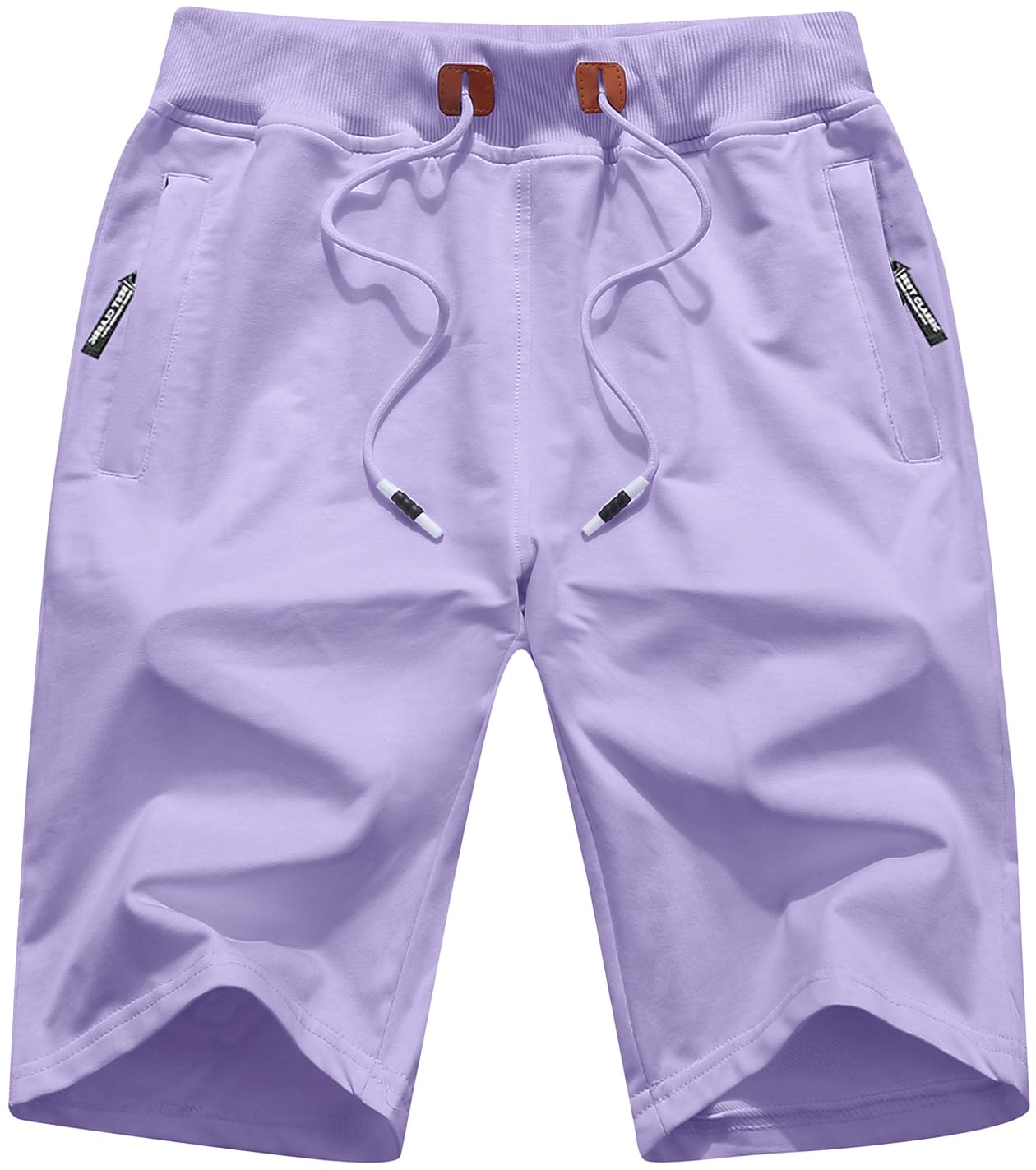QPNGRP Mens Shorts Casual Drawstring Zipper Pockets Elastic Waist