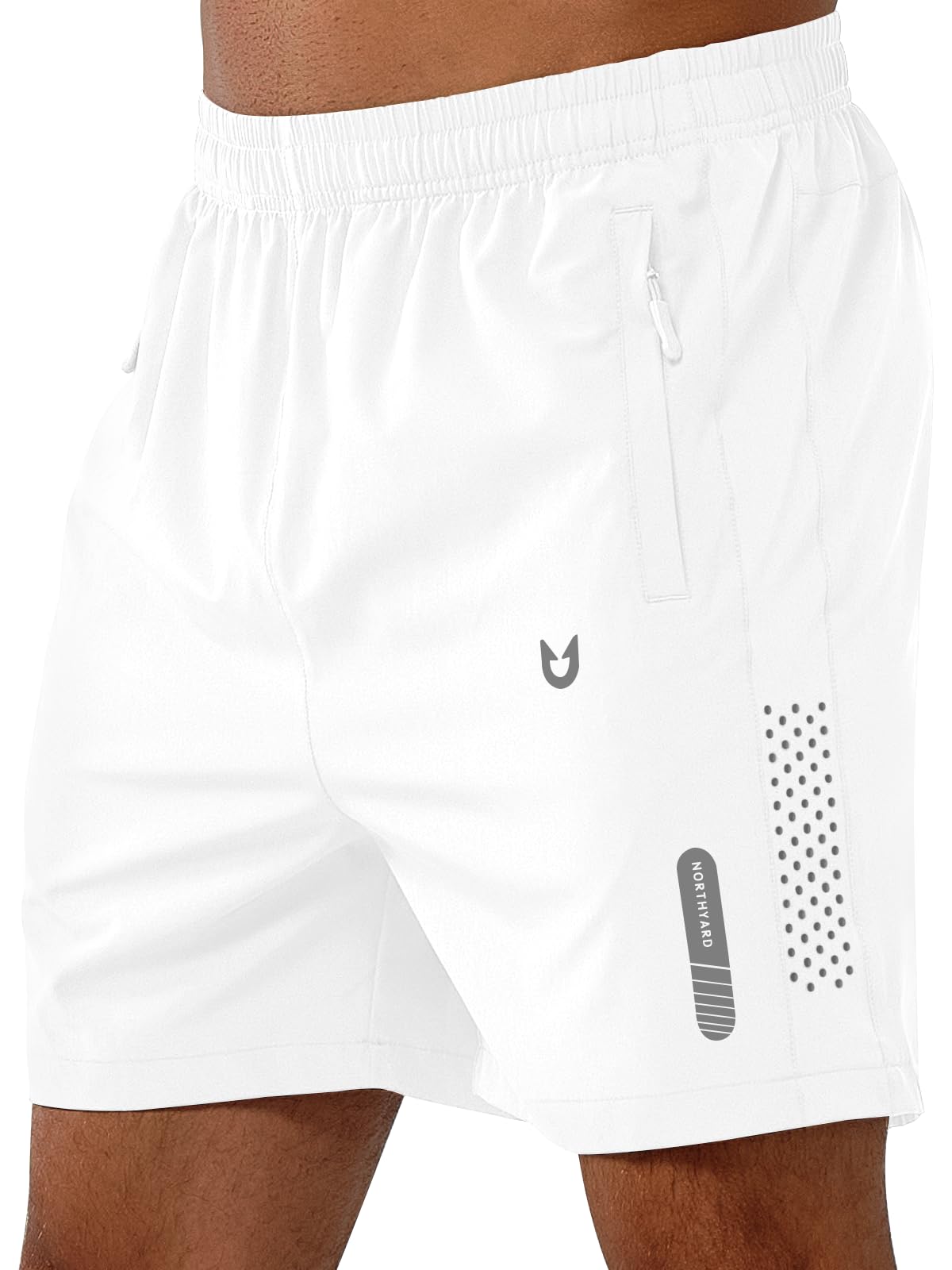 NORTHYARD Men's Athletic Running Shorts Gym Workout 7"/9"/5" Quick Dry Lightweight Sports Basketball Tennis 3 Zipper Pockets