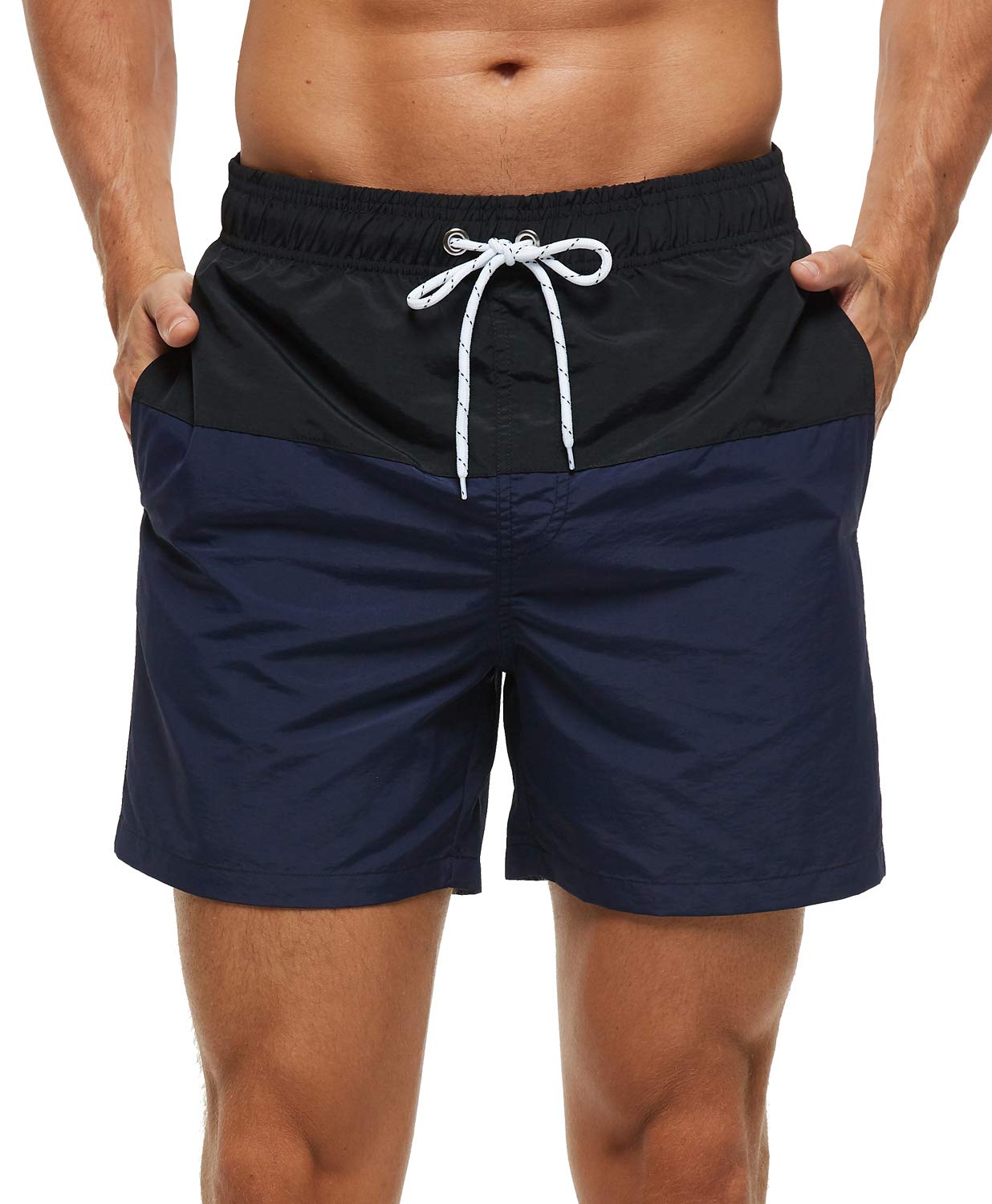 SILKWORLD Men's Swim Trunks Quick Dry Beach Shorts with Pockets | mesh lining, dry fast, adjustable waist, side pockets, comfort,well made,swimming,beach shorts, water sports,vacation trips