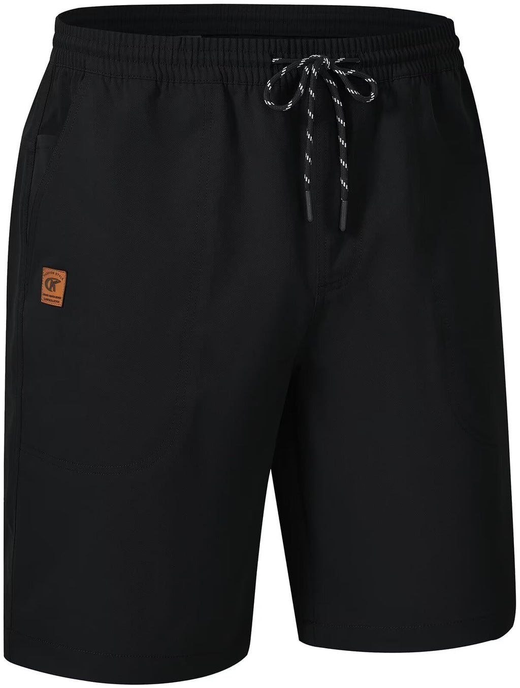 QPNGRP Men's Stretch Waist Casual Shorts with 5 Pockets Include 1 Zipper Pocket