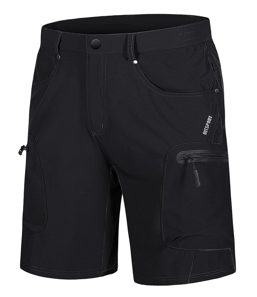 TACVASEN Men's Hiking Cargo Shorts 10" with Zipper Pockets Quick Dry Casual Stretch Golf Work Short Outdoor Summer