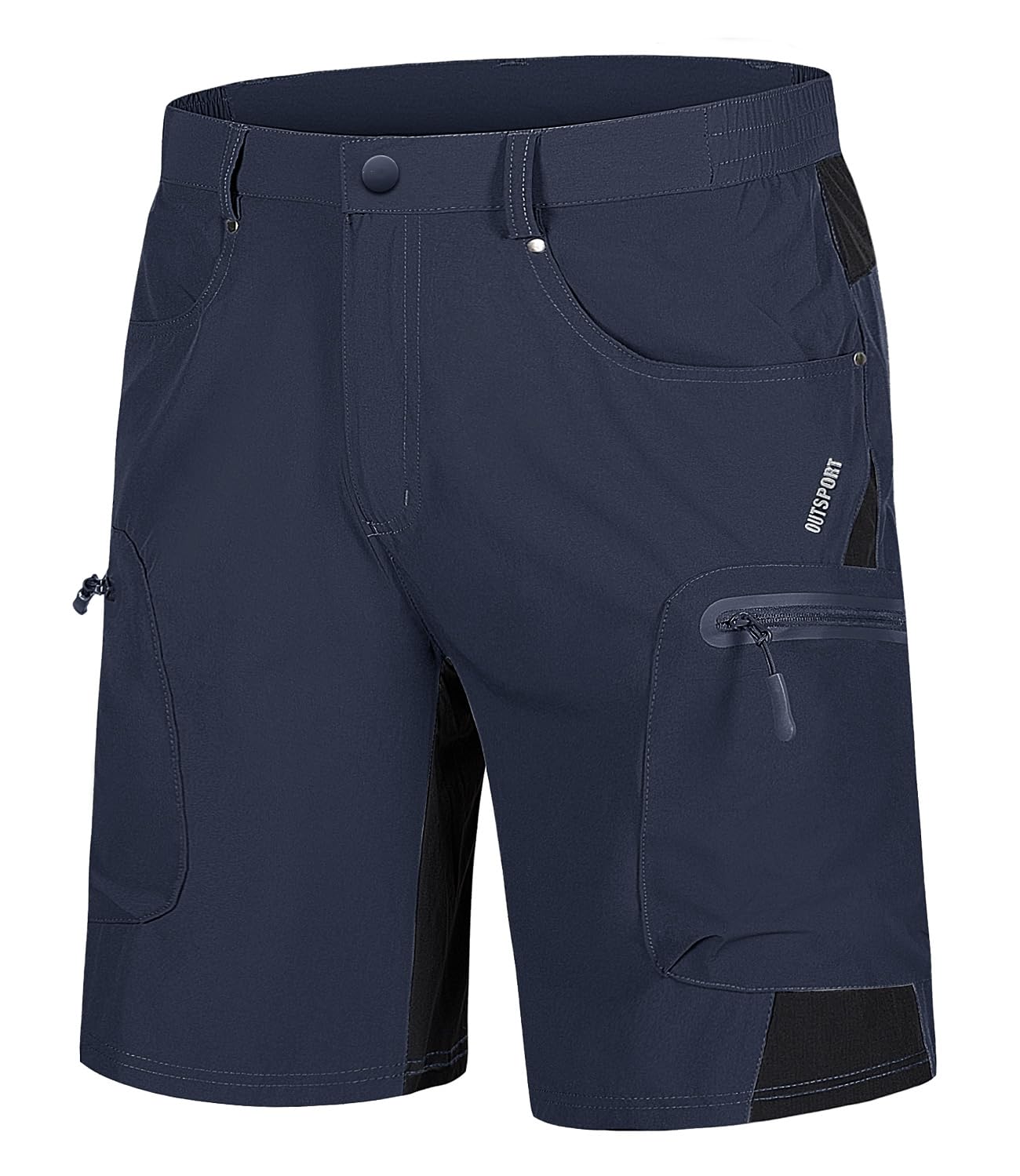 TACVASEN Men's Hiking Cargo Shorts 10" with Zipper Pockets Quick Dry Casual Stretch Golf Work Short Outdoor Summer