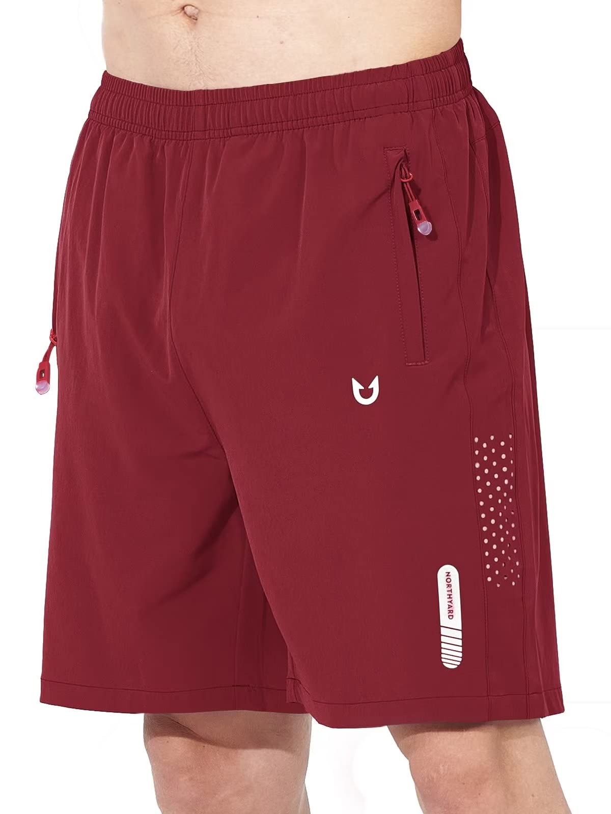 NORTHYARD Men's Athletic Running Shorts Gym Workout 7"/9"/5" Quick Dry Lightweight Sports Basketball Tennis 3 Zipper Pockets