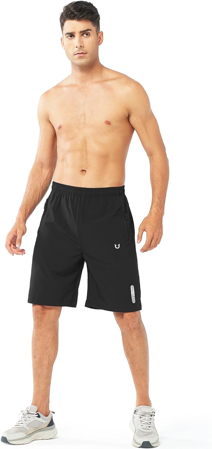 NORTHYARD Men's Athletic Running Shorts Gym Workout 7"/9"/5" Quick Dry Lightweight Sports Basketball Tennis 3 Zipper Pockets