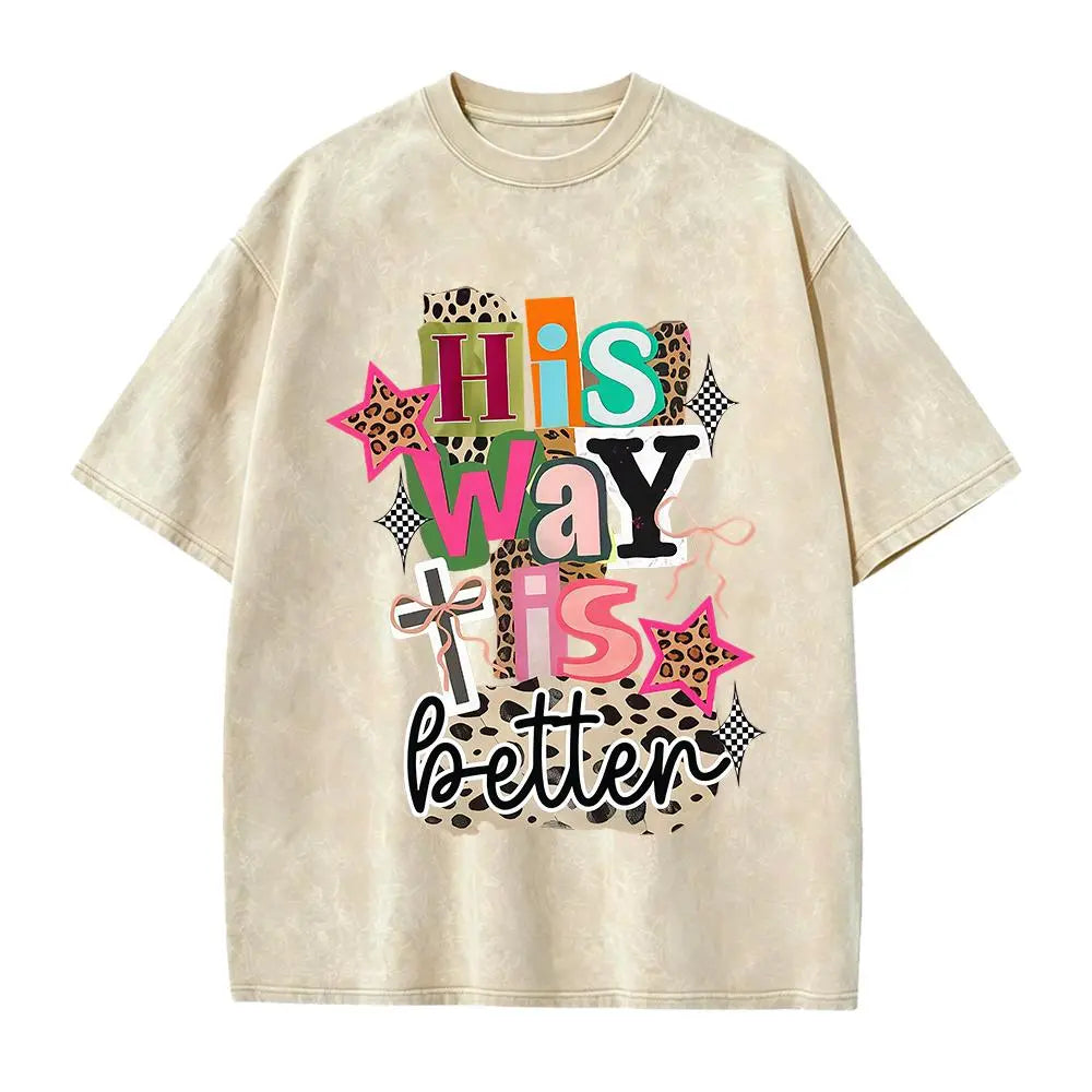 His Way Is Better Shirt, Christian Leopard Shirt, Christian Cross Tee, Religious Gifts, Bible Verse Tee, Jesus Lover Gift