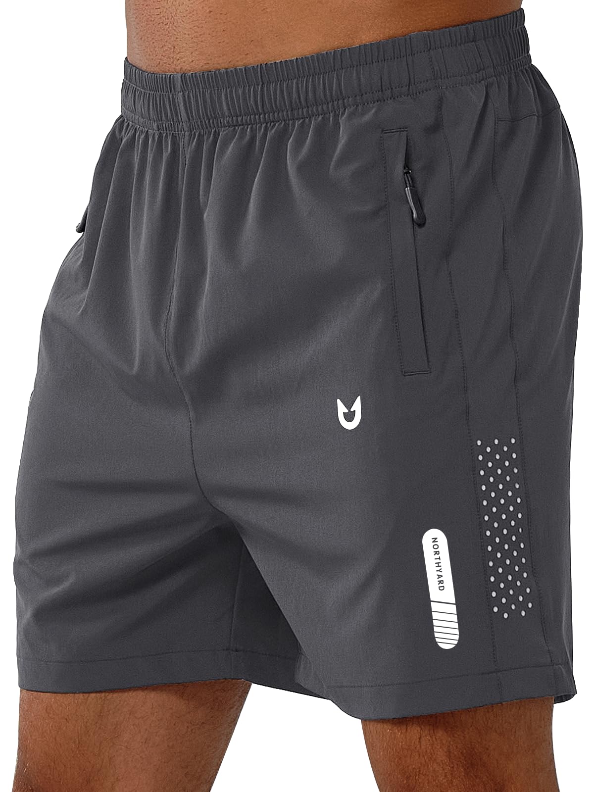 NORTHYARD Men's Athletic Running Shorts Gym Workout 7"/9"/5" Quick Dry Lightweight Sports Basketball Tennis 3 Zipper Pockets