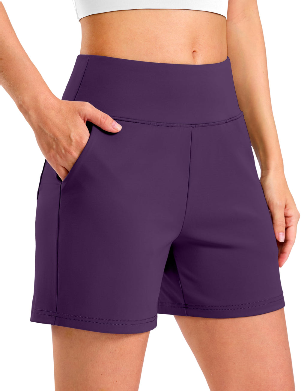 G Gradual Women's Bermuda Long Shorts with Pockets 9"/7"/5" High Waisted Shorts for Women Walking Athletic Workout