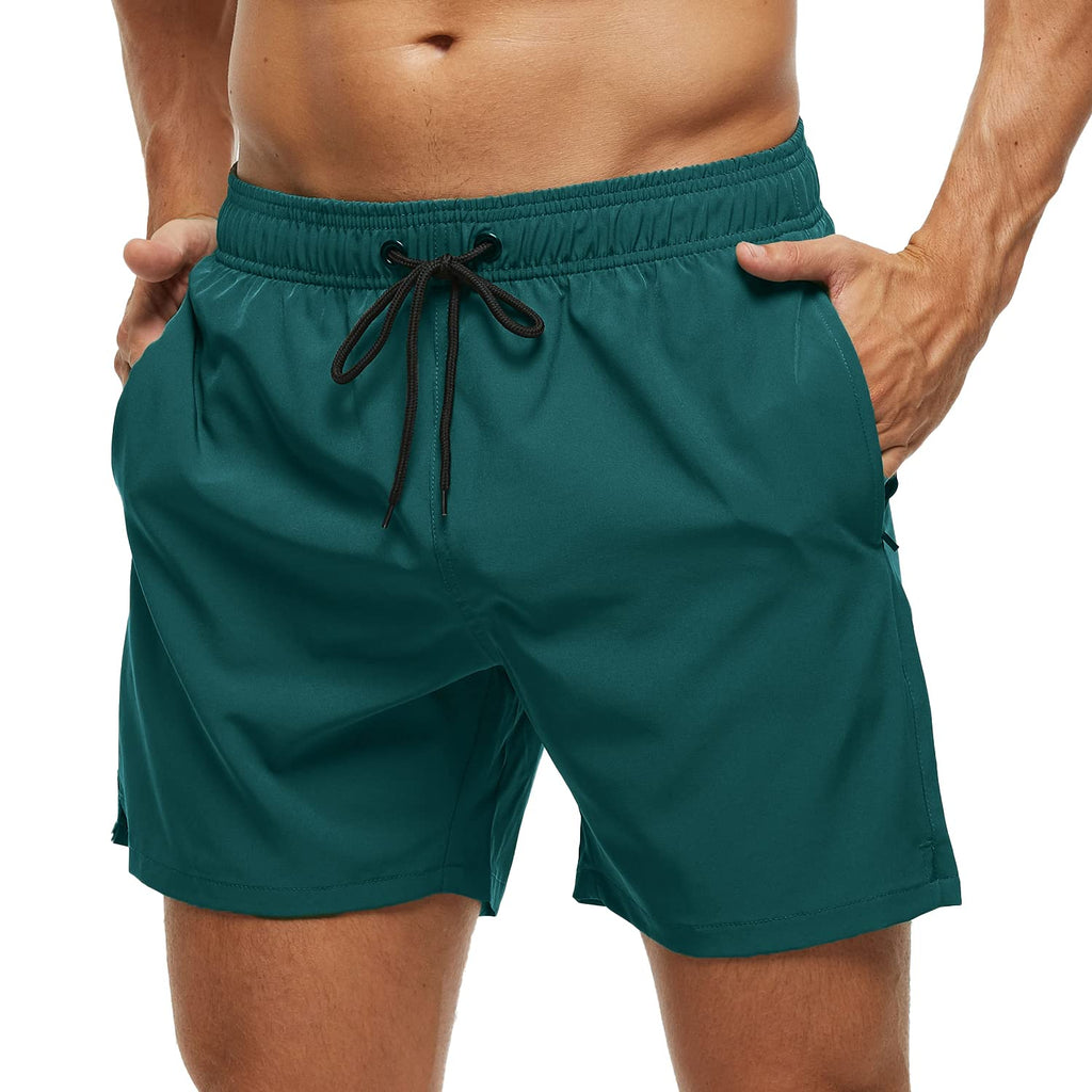 SILKWORLD Men's Swim Trunks Quick Dry Beach Shorts with Pockets | mesh lining, dry fast, adjustable waist, side pockets, comfort,well made,swimming,beach shorts, water sports,vacation trips