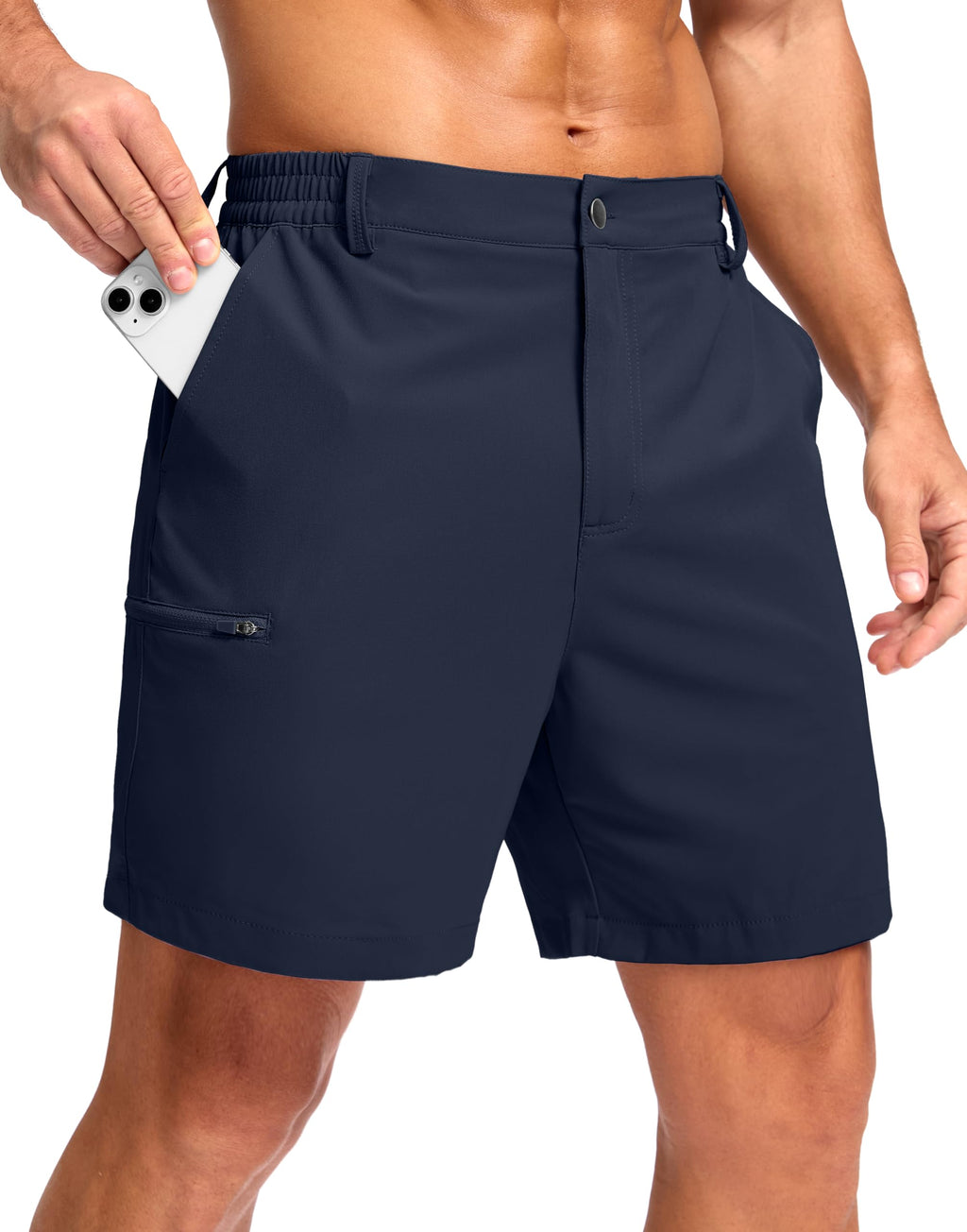 G Gradual Men's Casual Shorts 7"/ 9"/ 5" Lightweight 4 Pockets Stretch Quick-Dry Summer Shorts for Golf Work Hiking Trips