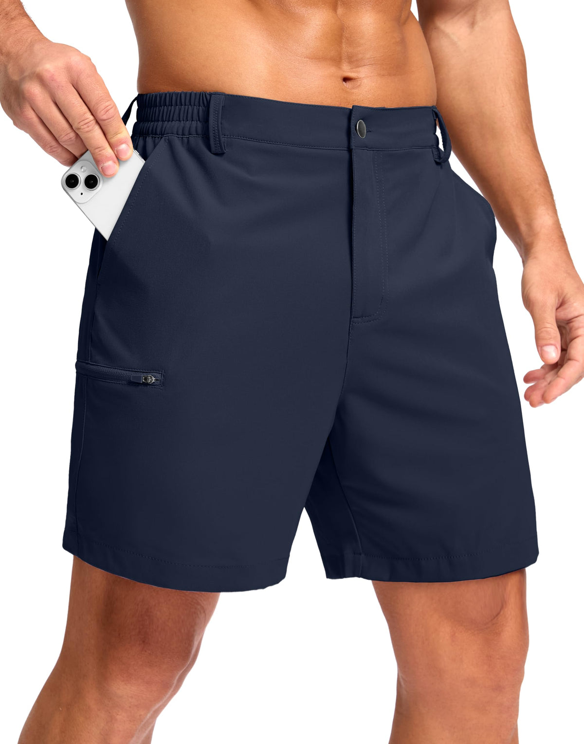 G Gradual Men's Casual Shorts 7"/ 9"/ 5" Lightweight 4 Pockets Stretch Quick-Dry Summer Shorts for Golf Work Hiking Trips