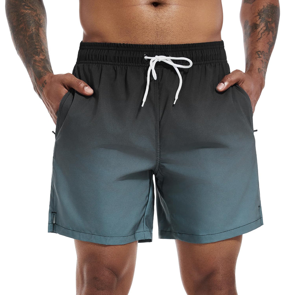 SILKWORLD Men's Swim Trunks Quick Dry Beach Shorts with Pockets | mesh lining, dry fast, adjustable waist, side pockets, comfort,well made,swimming,beach shorts, water sports,vacation trips