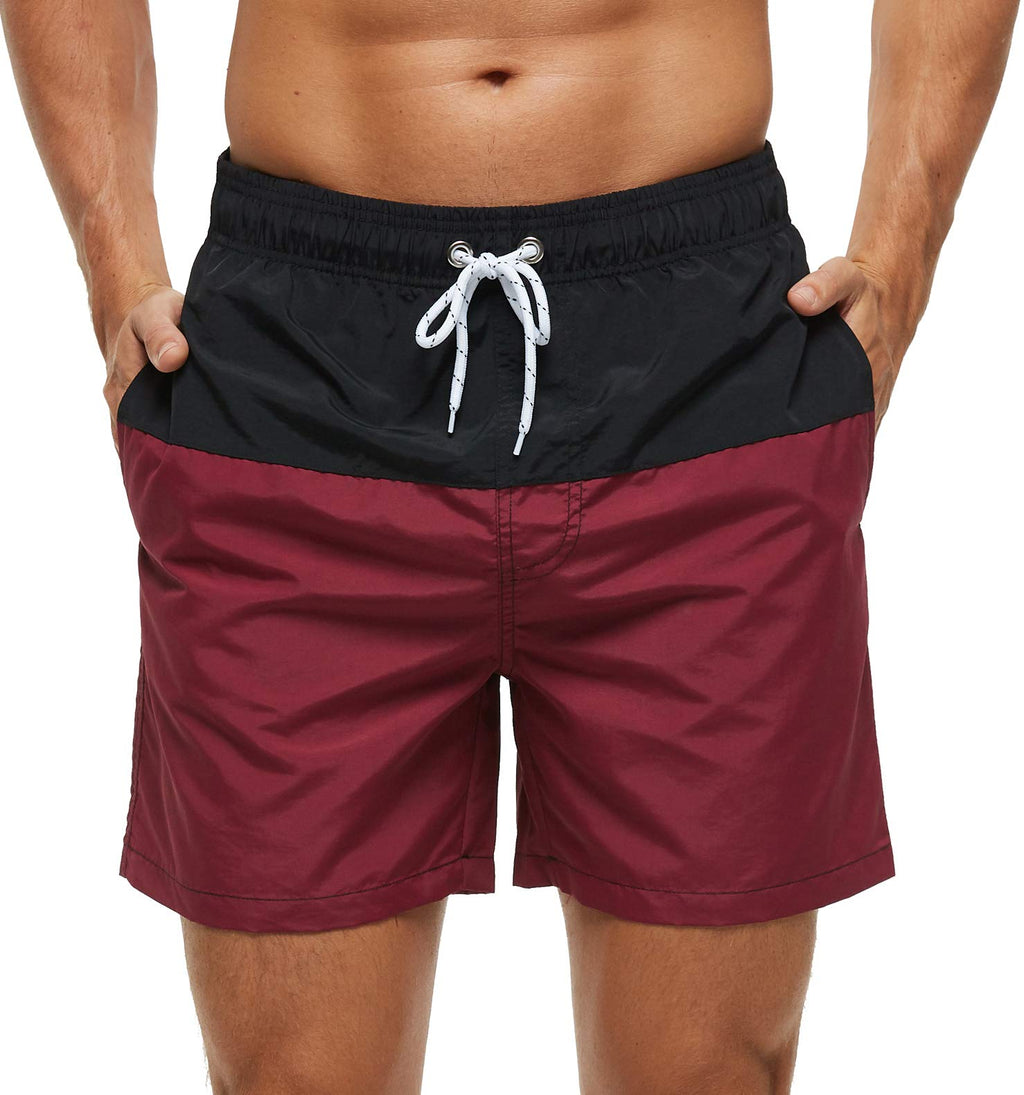 SILKWORLD Men's Swim Trunks Quick Dry Beach Shorts with Pockets | mesh lining, dry fast, adjustable waist, side pockets, comfort,well made,swimming,beach shorts, water sports,vacation trips