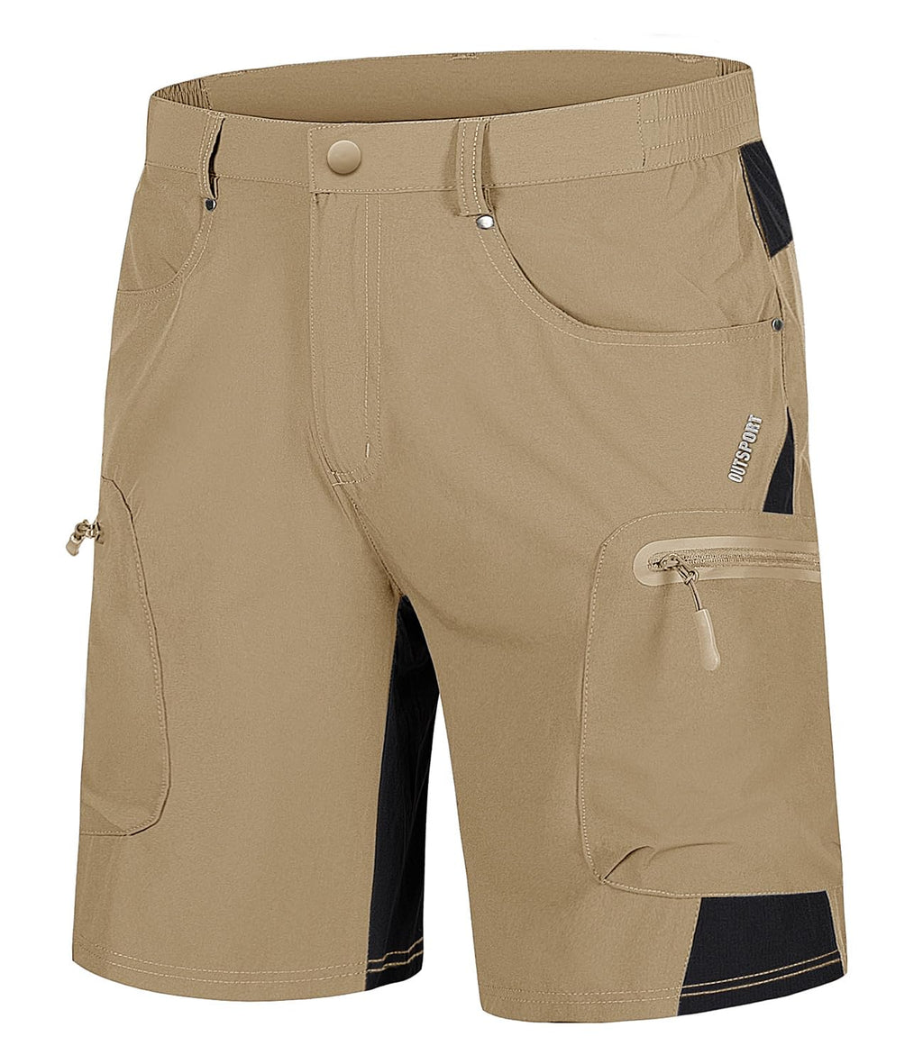 TACVASEN Men's Hiking Cargo Shorts 10" with Zipper Pockets Quick Dry Casual Stretch Golf Work Short Outdoor Summer