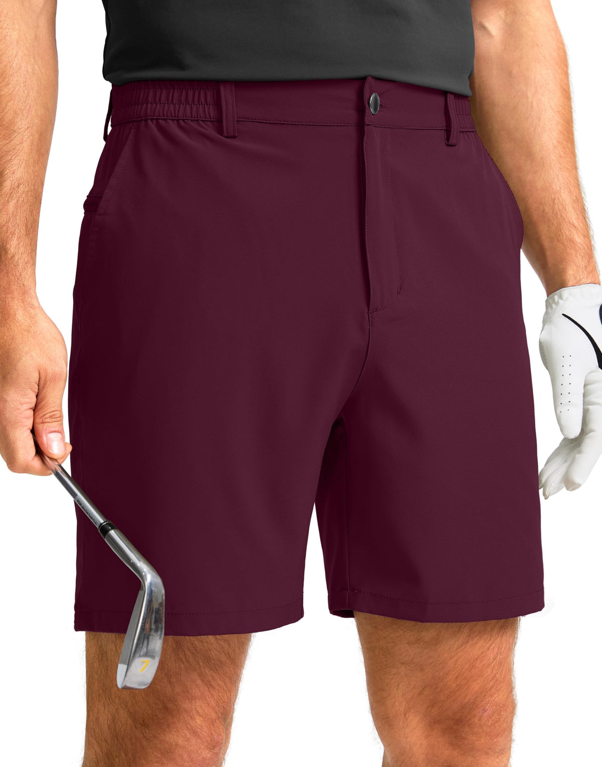 G Gradual Men's Casual Shorts 7" Lightweight Golf Shorts for Men Stretch with 3 Pockets Quick Dry Breathable Work Shorts