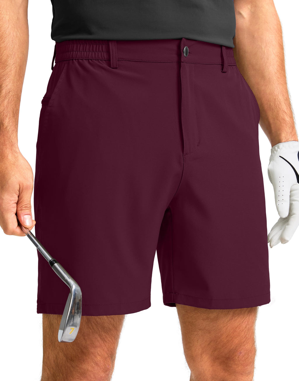 G Gradual Men's Casual Shorts 7" Lightweight Golf Shorts for Men Stretch with 3 Pockets Quick Dry Breathable Work Shorts