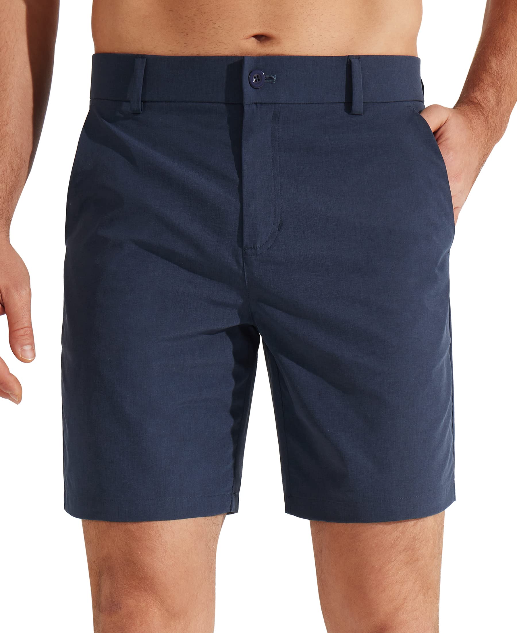 Libin Mens Golf Shorts 7"/9" Work Dress Shorts Casual Flat Front Hybrid Short Lightweight Quick Dry Water Resistant