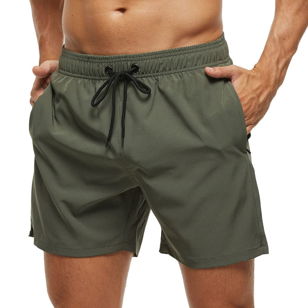 SILKWORLD Men's Swim Trunks Quick Dry Beach Shorts with Pockets | mesh lining, dry fast, adjustable waist, side pockets, comfort,well made,swimming,beach shorts, water sports,vacation trips