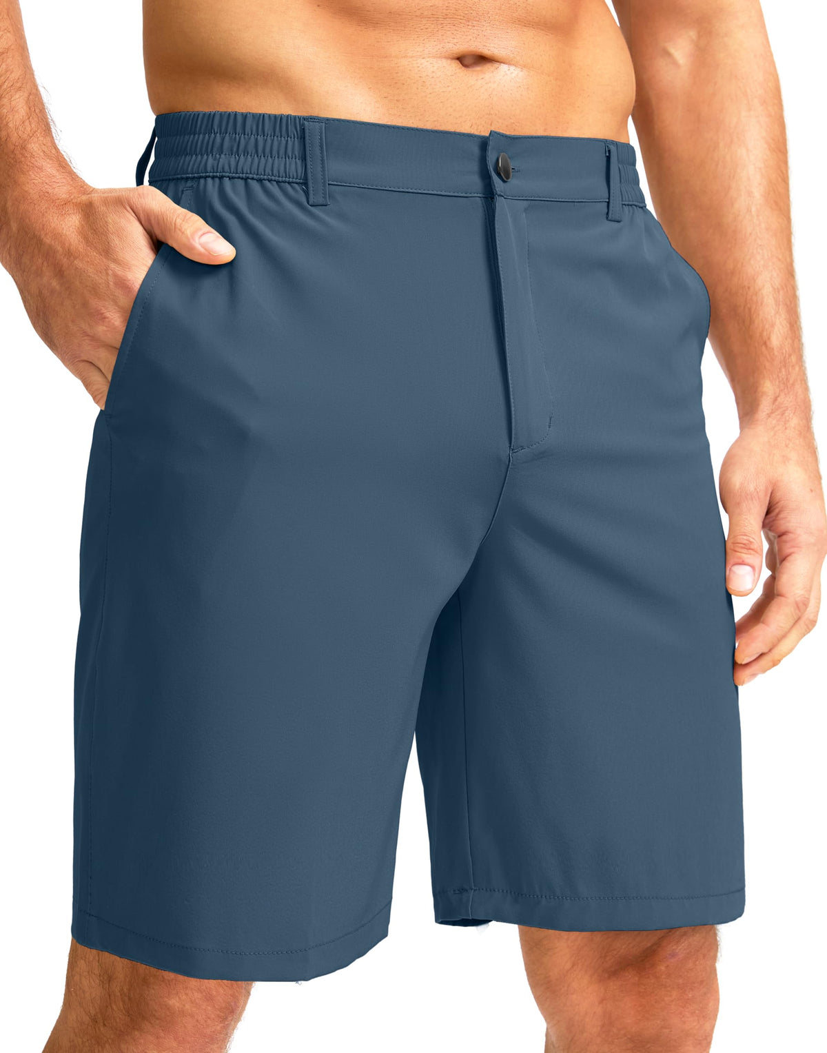 G Gradual Men's Casual Shorts 7" Lightweight Golf Shorts for Men Stretch with 3 Pockets Quick Dry Breathable Work Shorts