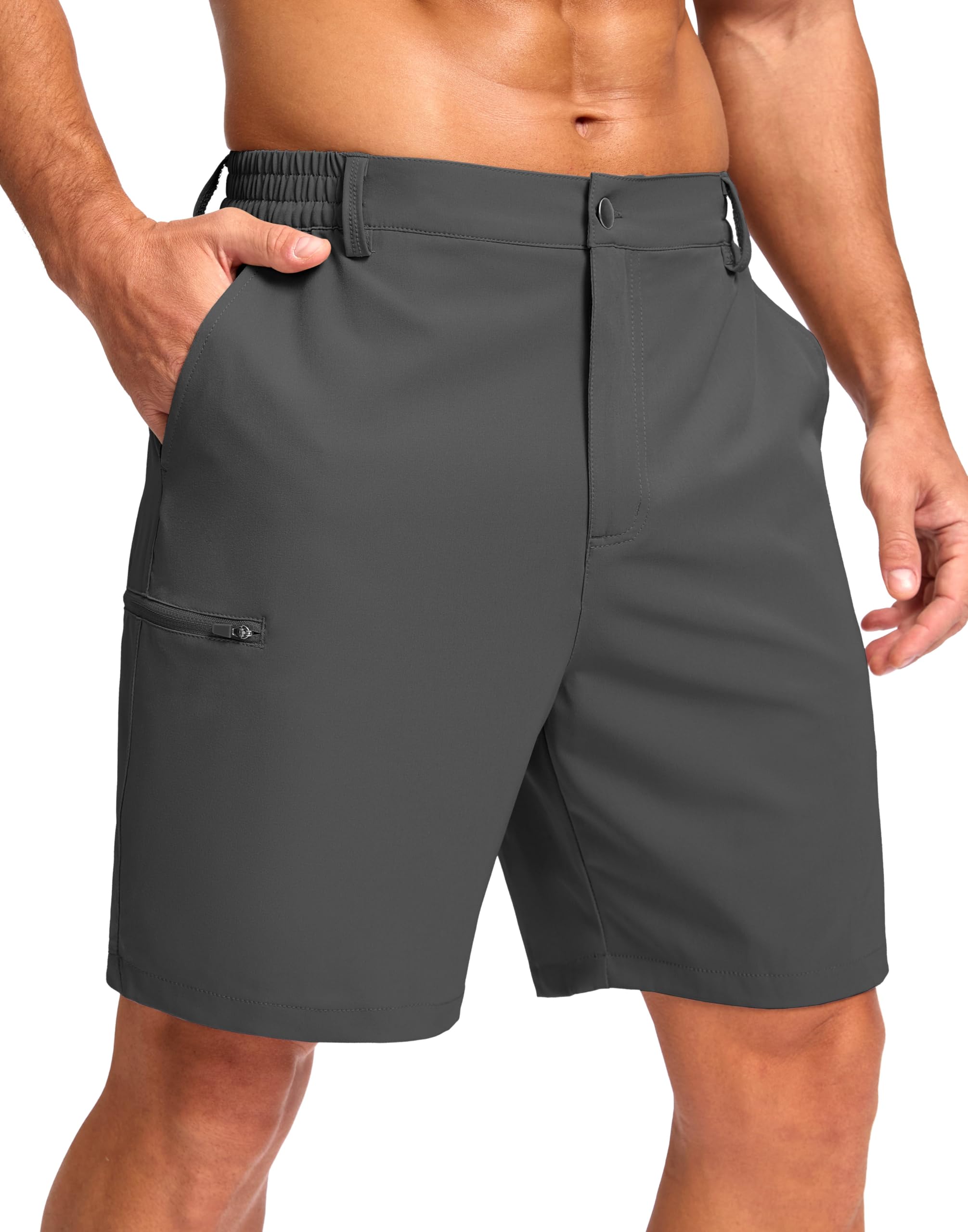 G Gradual Men's Casual Shorts 7"/ 9"/ 5" Lightweight 4 Pockets Stretch Quick-Dry Summer Shorts for Golf Work Hiking Trips